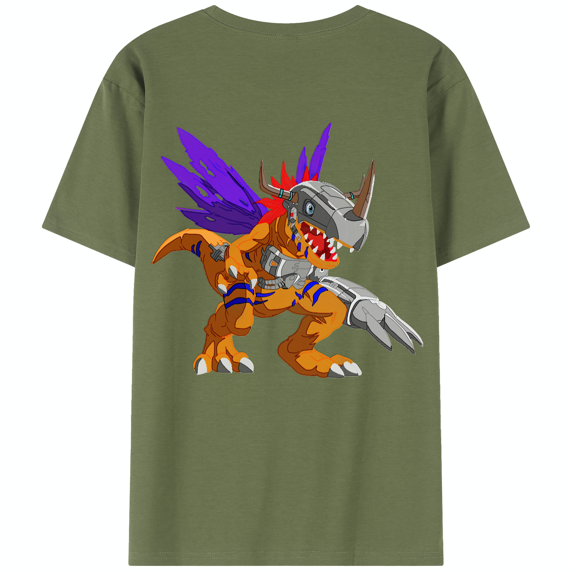 （画像用） Digimon デジタルモンスター/デジモン 綿100％半袖Tシャツ（背面プリント）